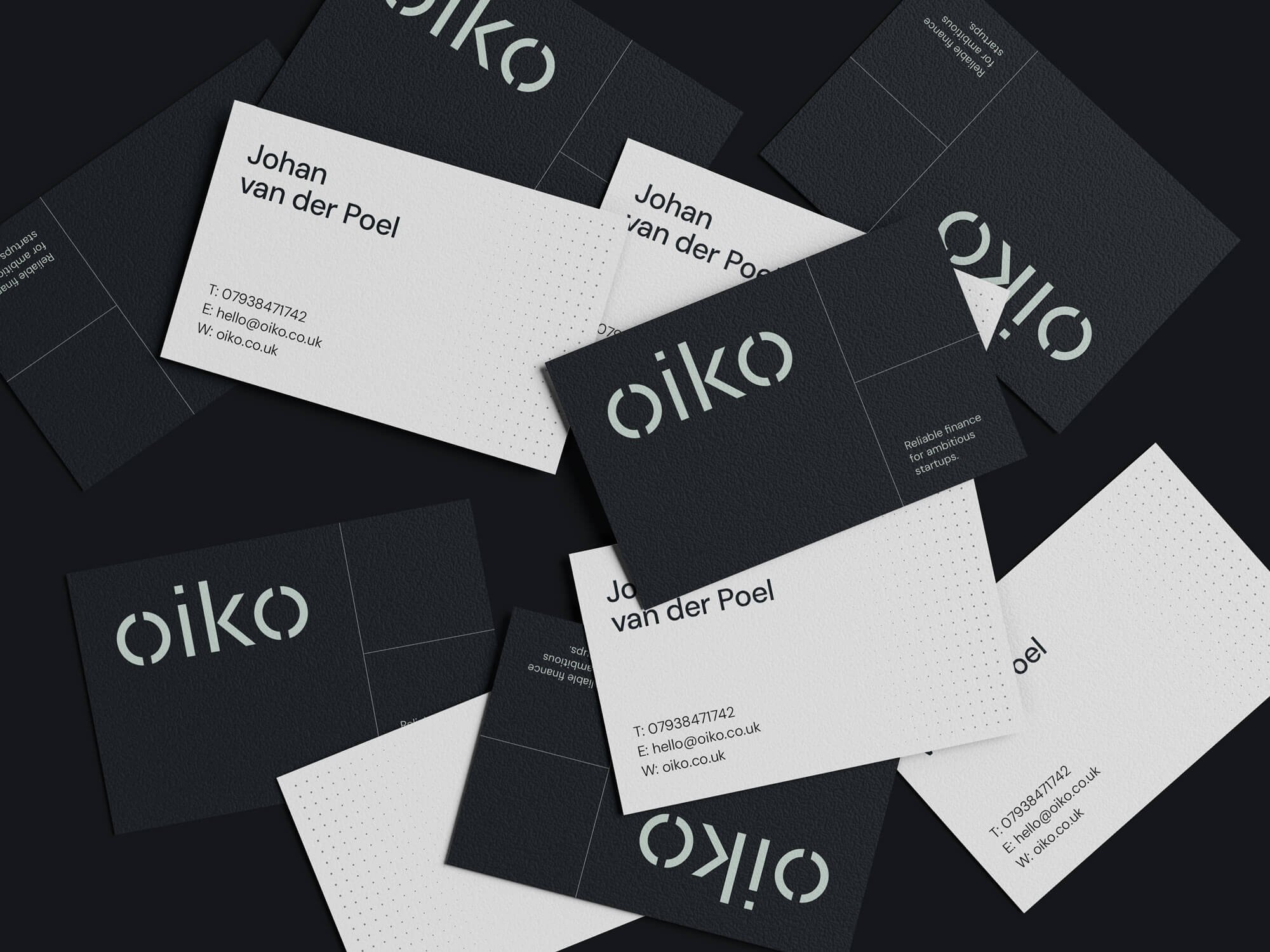 Modern and sleek business card design for accounting firm.