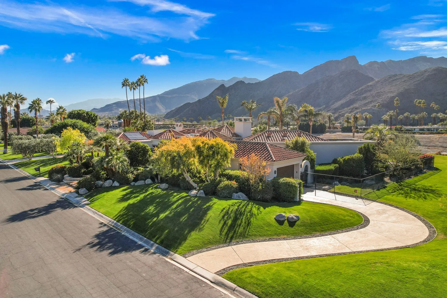 A gated street in Rancho Mirage