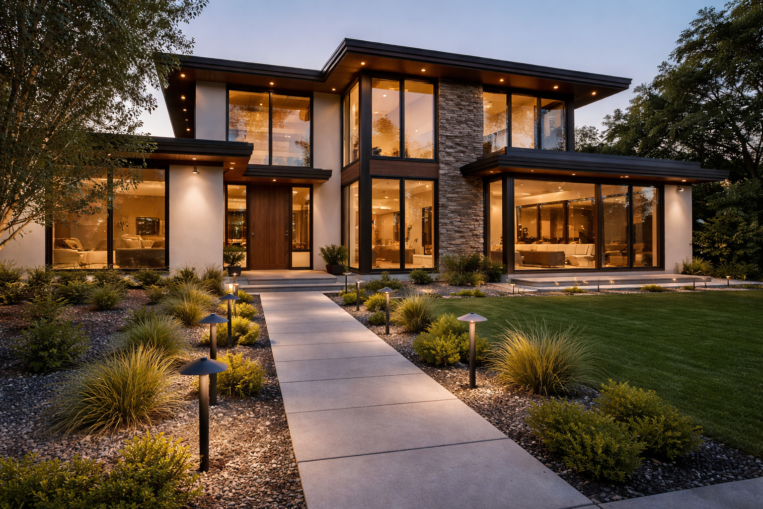 After landscape lighting