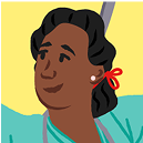 illustration. Female Coach user.