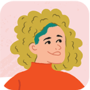 illustration. Female Coach user.