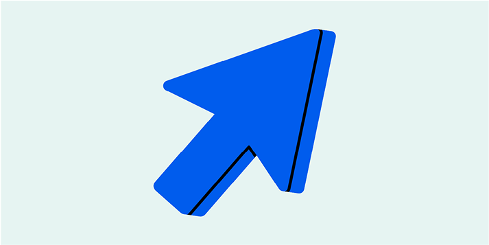 arrow pointing up and right illustration