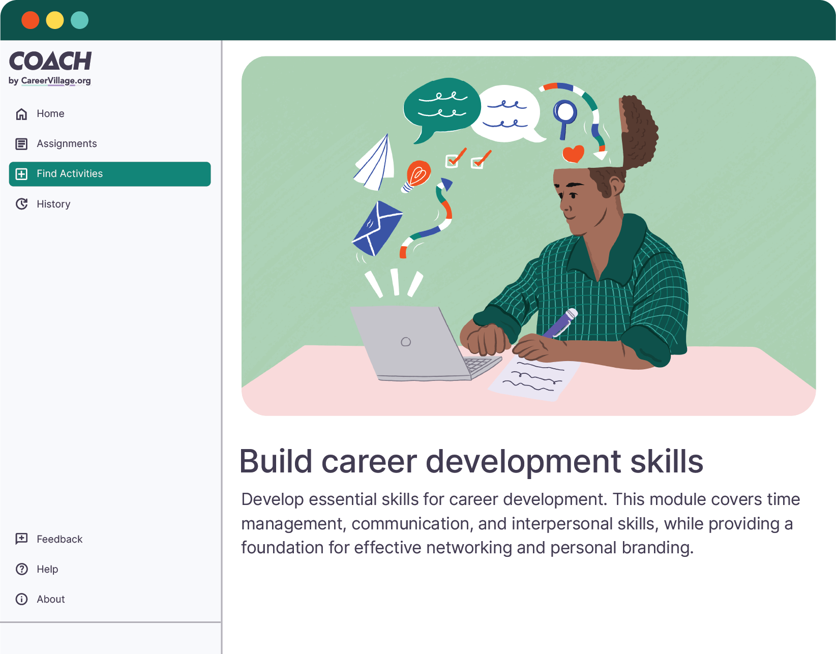 Coach career development module page