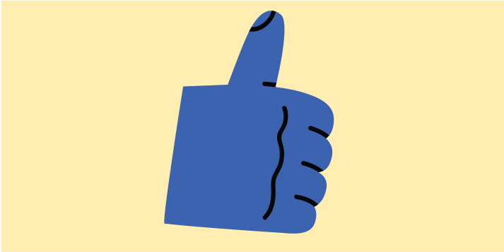 Phone thumbs up illustration