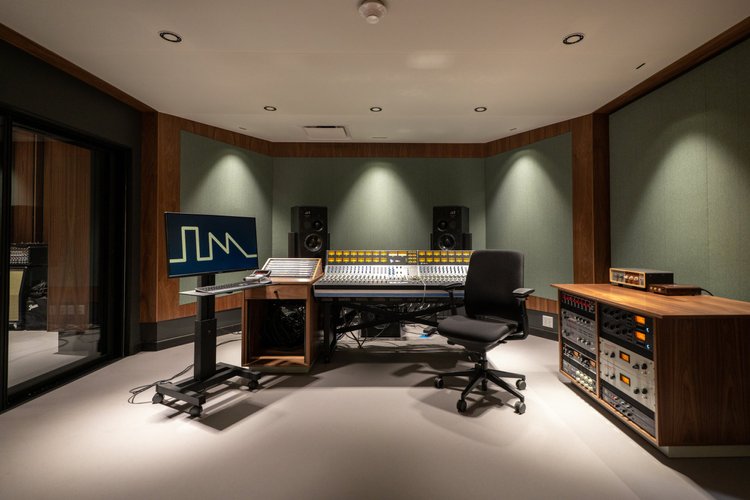 Studio A control room with its API console