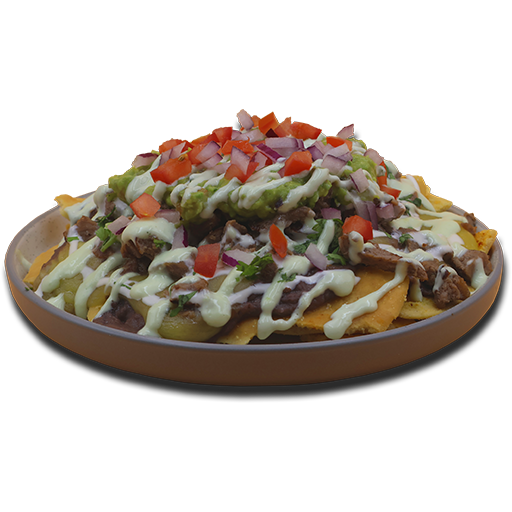 Nachos arabes con hummus