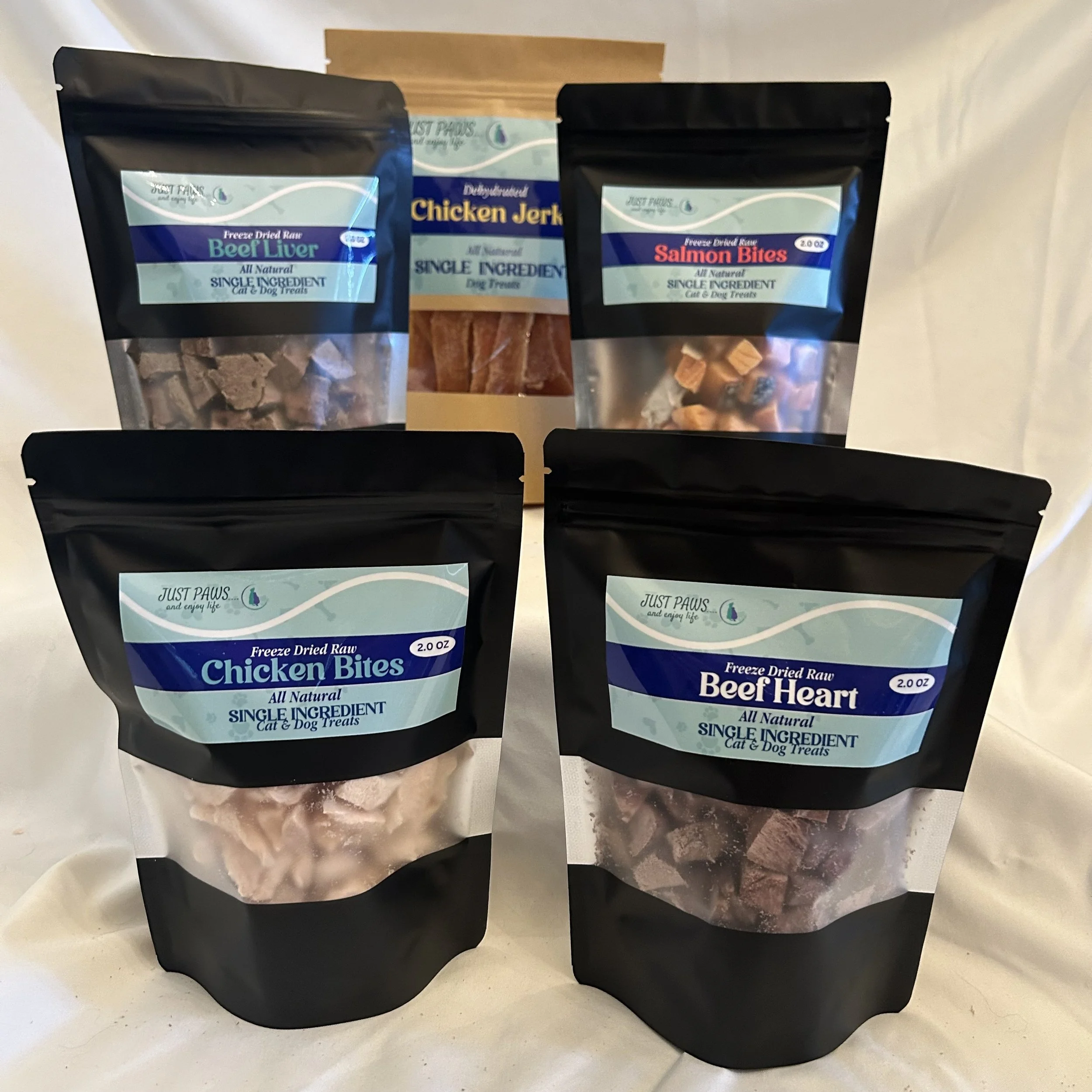 Just Paws sampler variety pack of single-ingredient treats