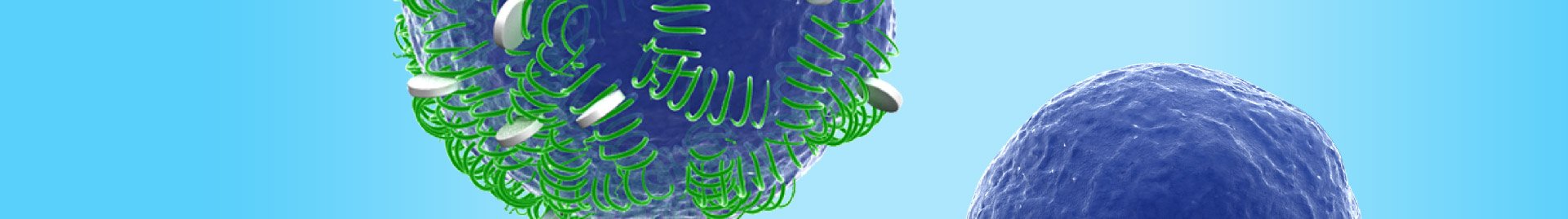 3d rendering of a blue cancer cell