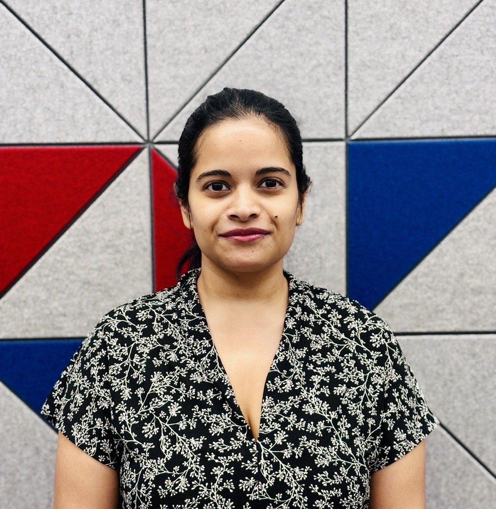 Headshot of Meena Hamilton, staff scientist for Collaborations Pharmaceuticals Inc