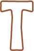 drop cap letter T