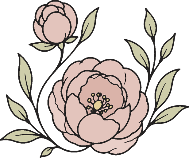 Stewberry peony stamp