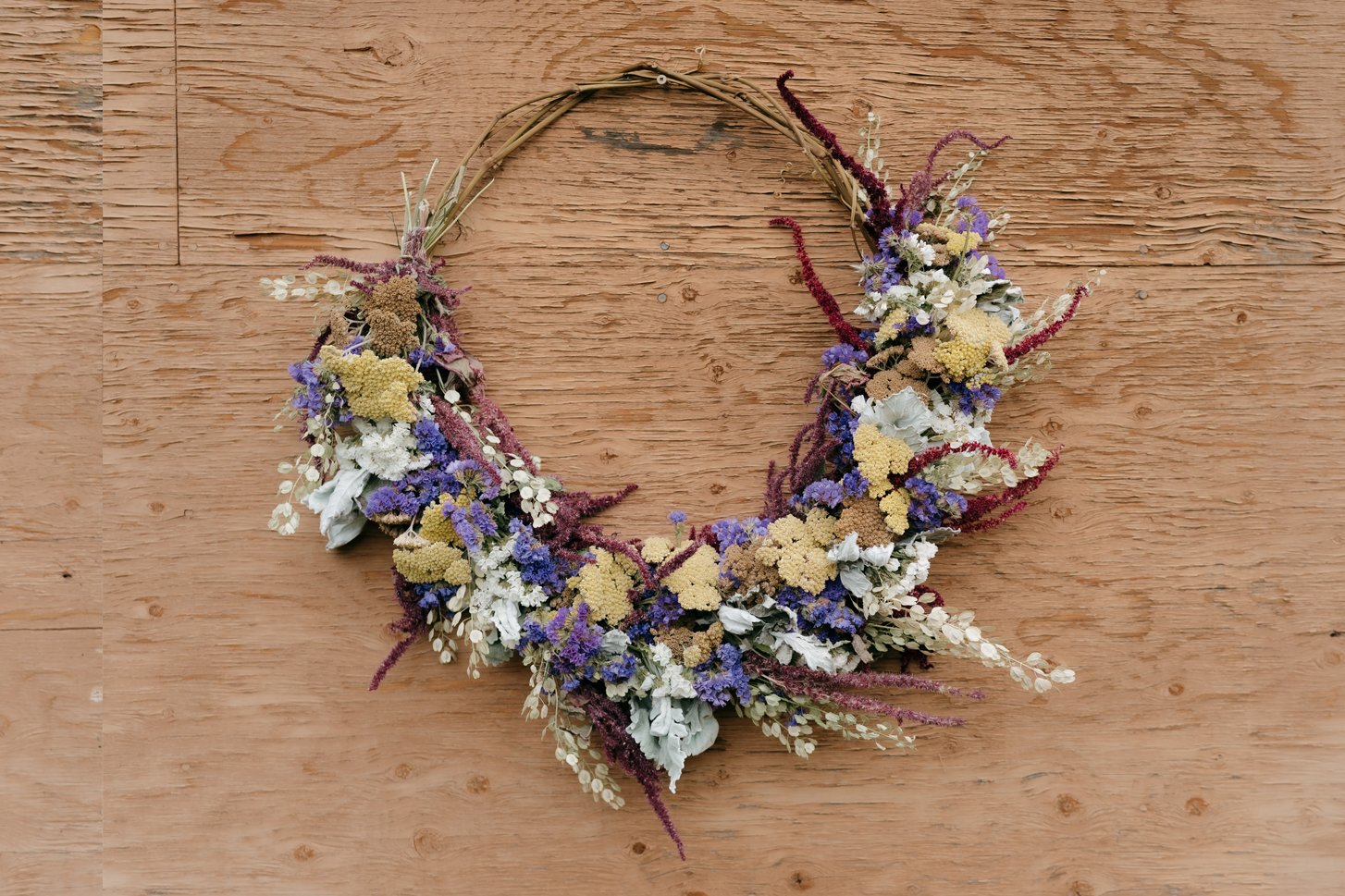 Handcrafted dried wreaths from Stewberry