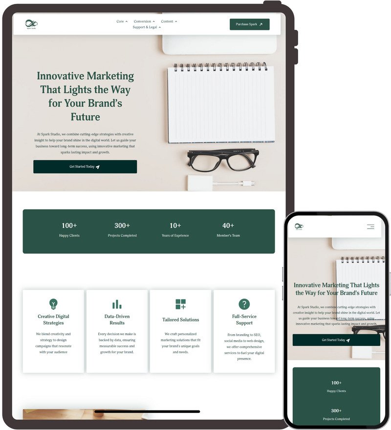 Spark Premium Squarespace 7.1 Template for Creatives and Business