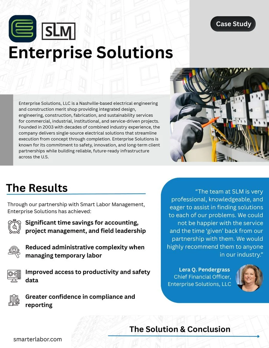 Enterprise Solutions case study cover page, CFO perspective
