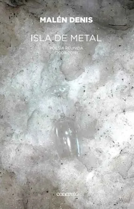 Isla de metal cover: a fallen wine glass in snow
