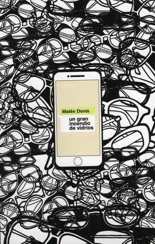 Un gran incendio de vidrios cover: phone over drawn glasses
