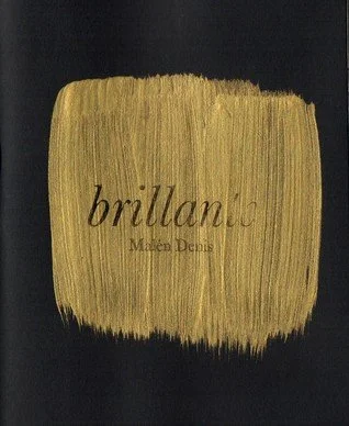 Brillante cover: gold brushstroke on black