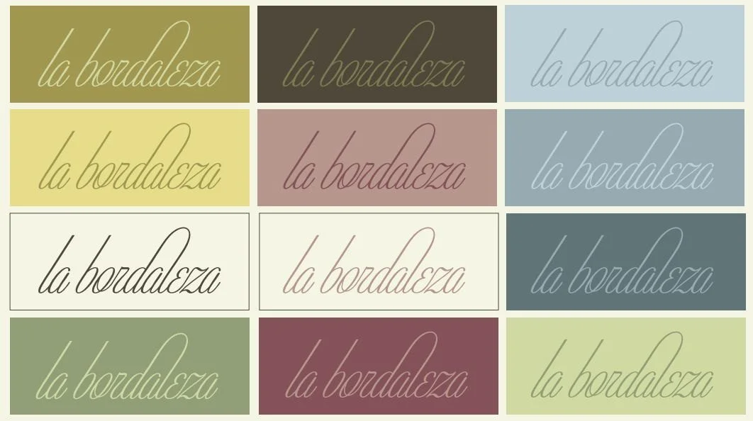 labordaleza logotype in twelve colourways