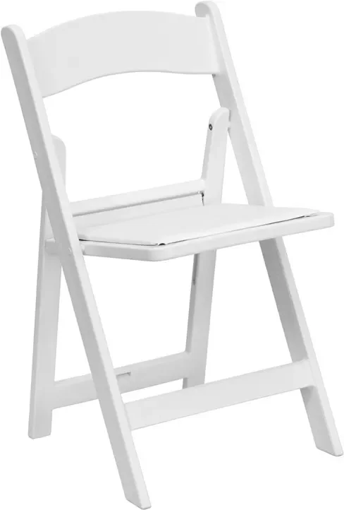 Resin Padded Garden Chair - White