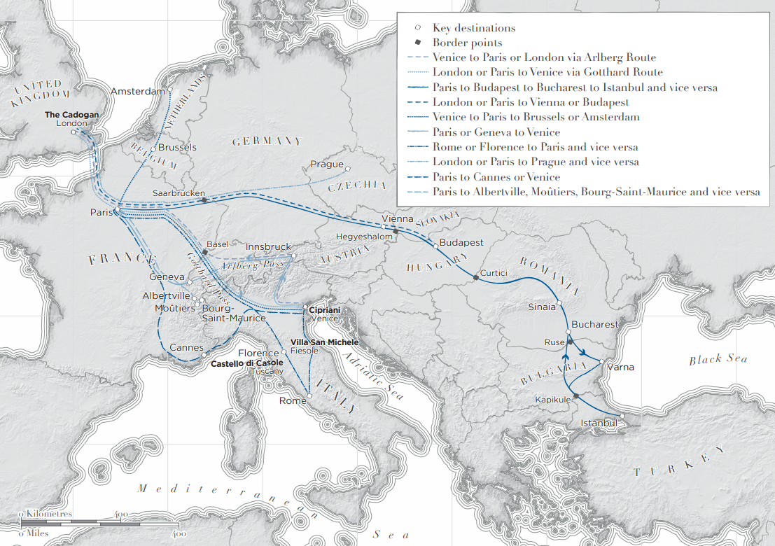 Venice Simplon-Orient-Express Route Map