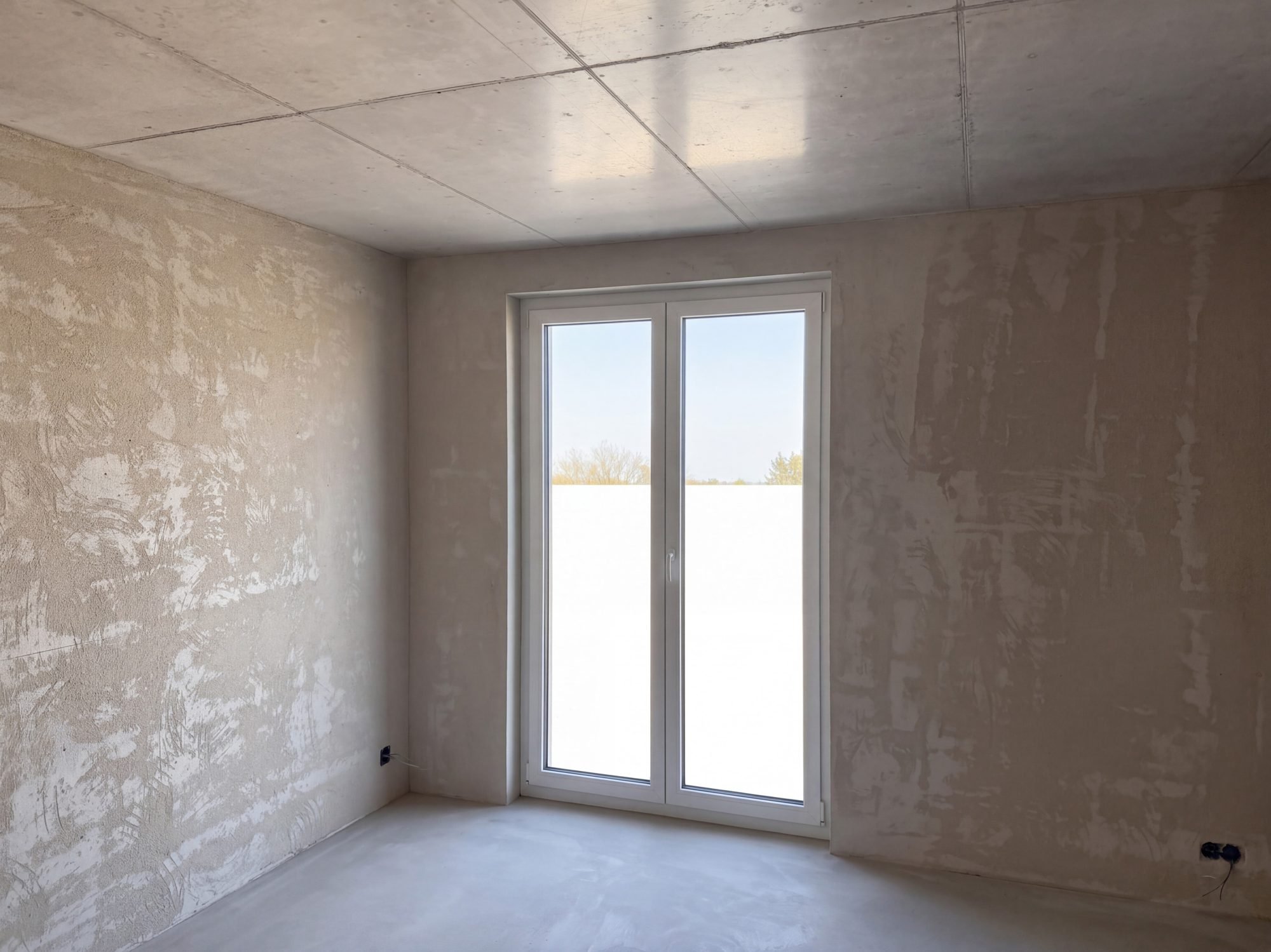 Zimmer mit Fenstertür im Innenausbau, Oktober 2026