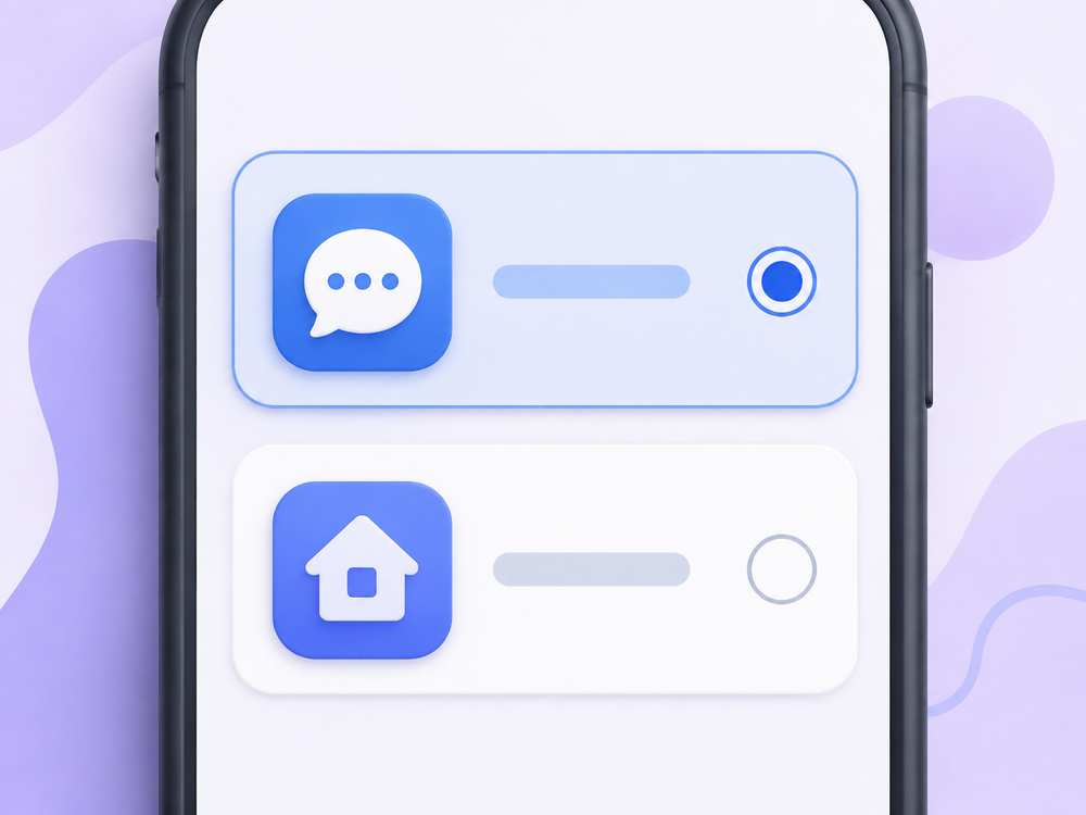 Choosing Messenger Chat Home as the Home app in Android settings, the simple launcher built for easy texting