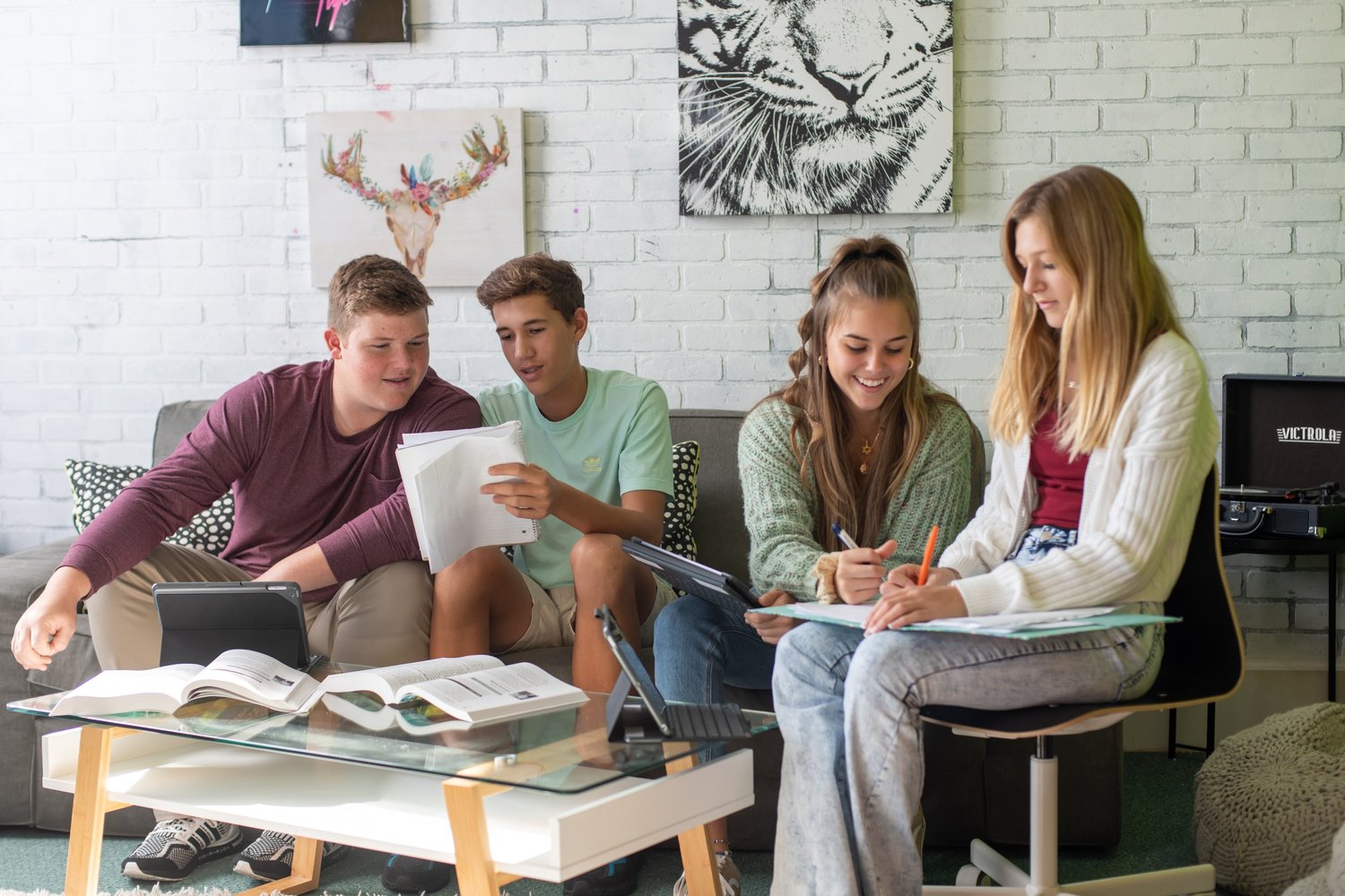 Upper school students at Lancaster County Christian School