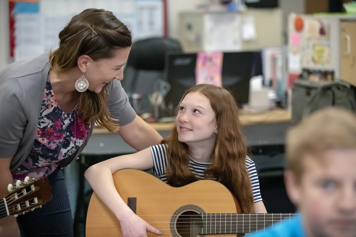 Middle school music students at LCCS
