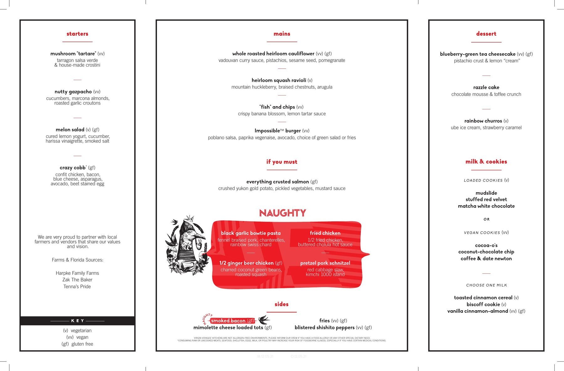 Razzle Dazzle menu page 2