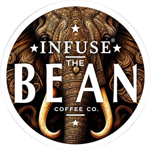 Infuse the Bean Coffee Co. elephant badge