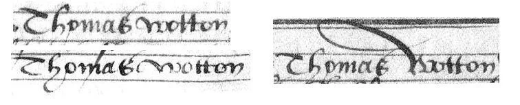 How the scribe wrote Thomas Wotton