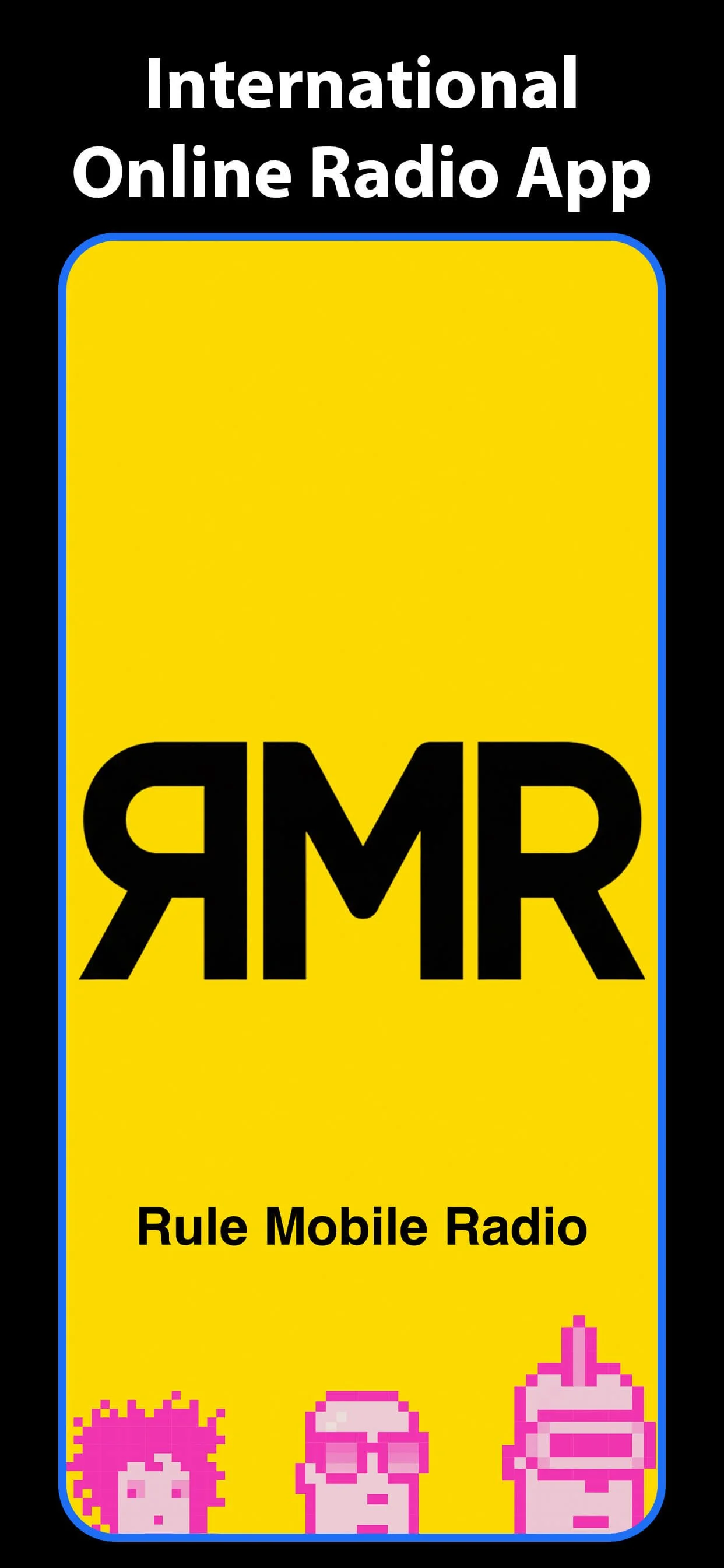 RM Radio app store preview showing the player and interface