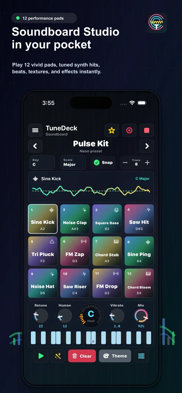 TuneDeck iPhone soundboard studio