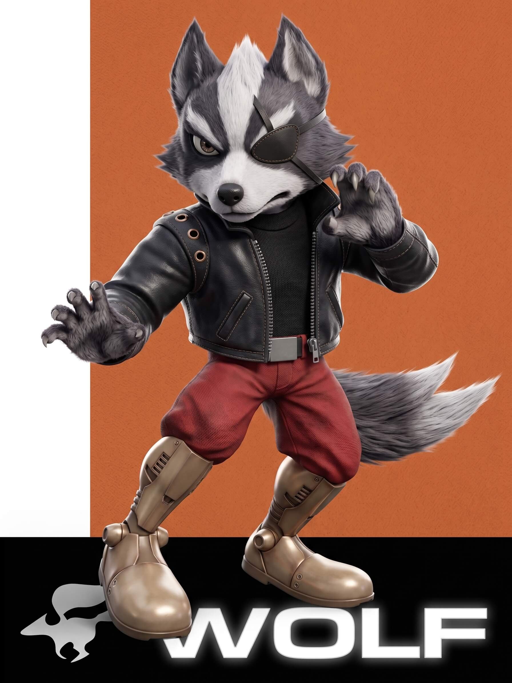 Wolf in Super Smash Bros. Melee Akaneia