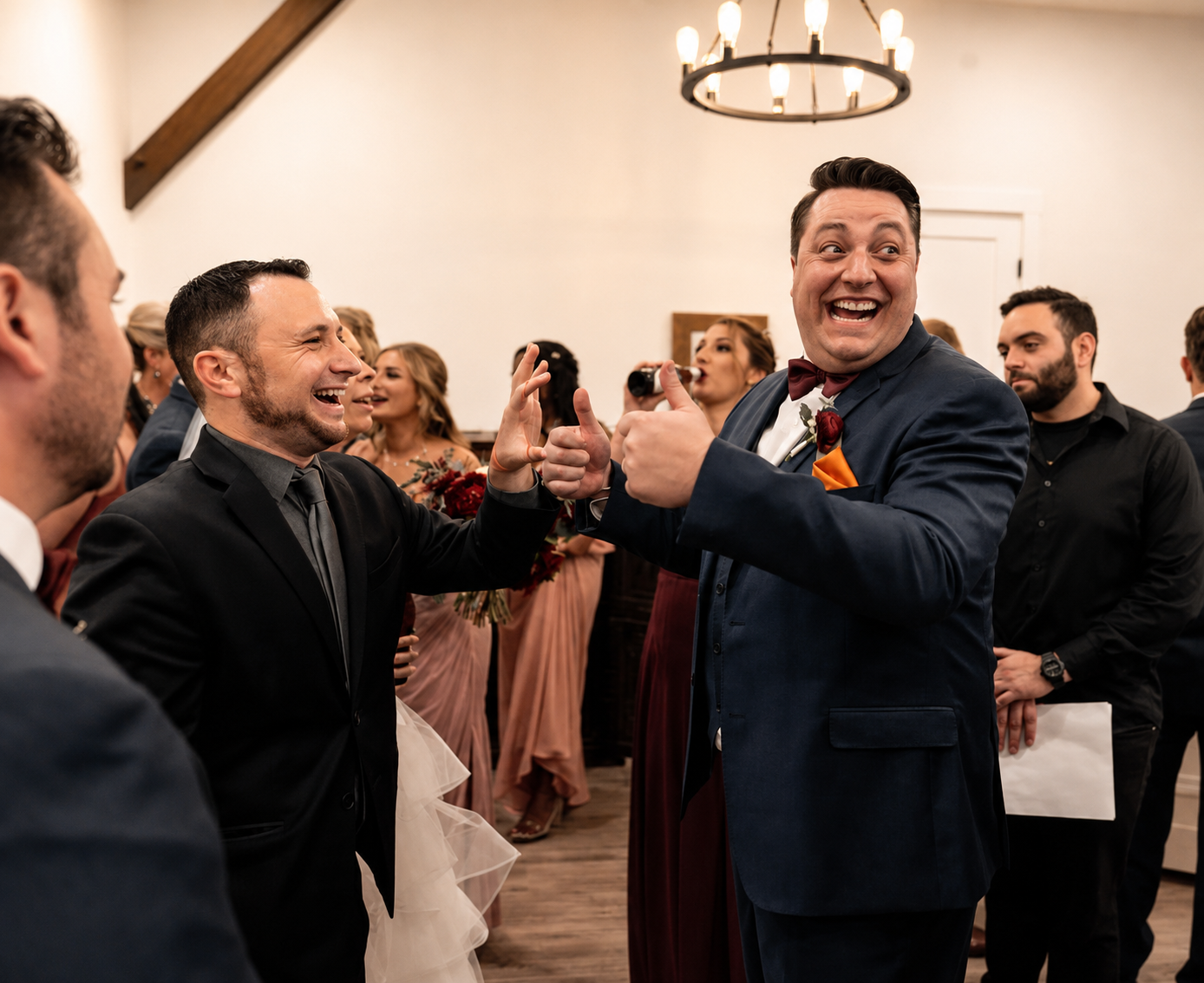 Wedding entertainer Ari Novick creating unforgettable moments with interactive magic during a wedding celebration in Orlando, Florida.