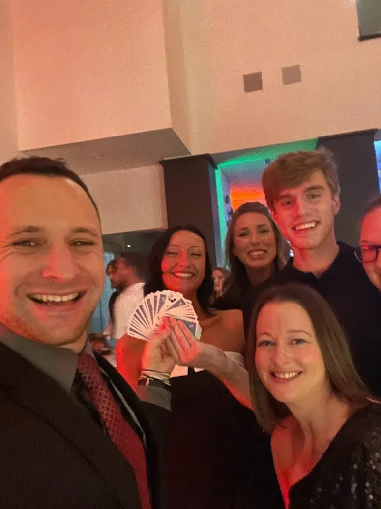 Ari Novick providing interactive corporate entertainment for guests at an event in South Florida.