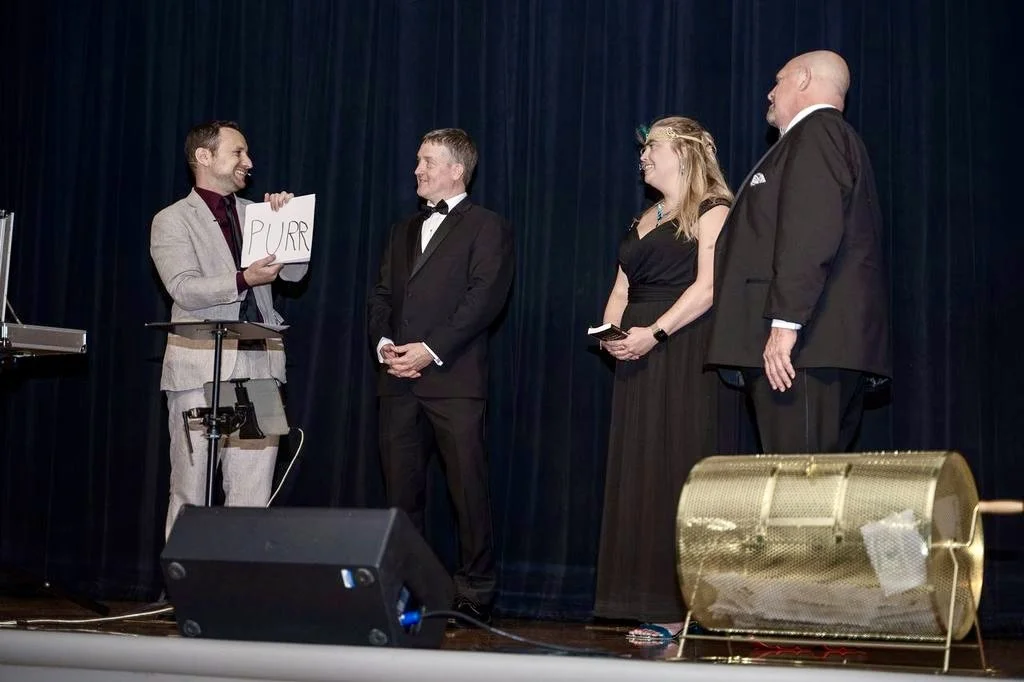 Ari Novick providing interactive magic and entertainment at a corporate event in Las Vegas.