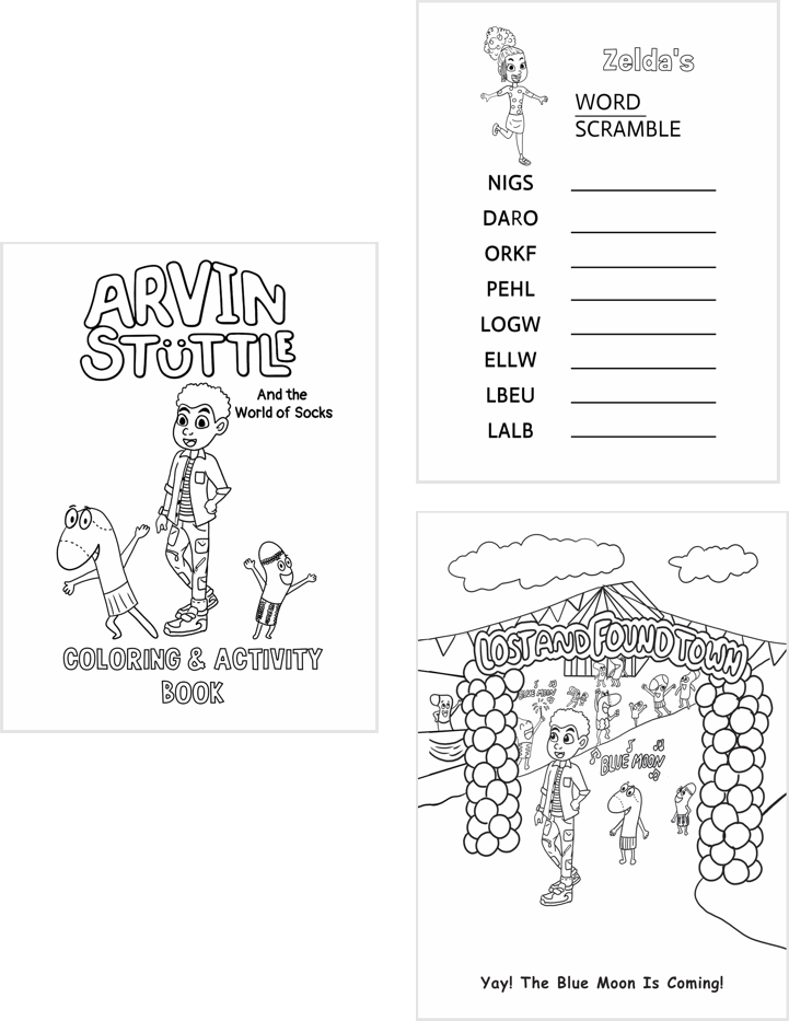 Arvin Stuttle Coloring & Activity Book
