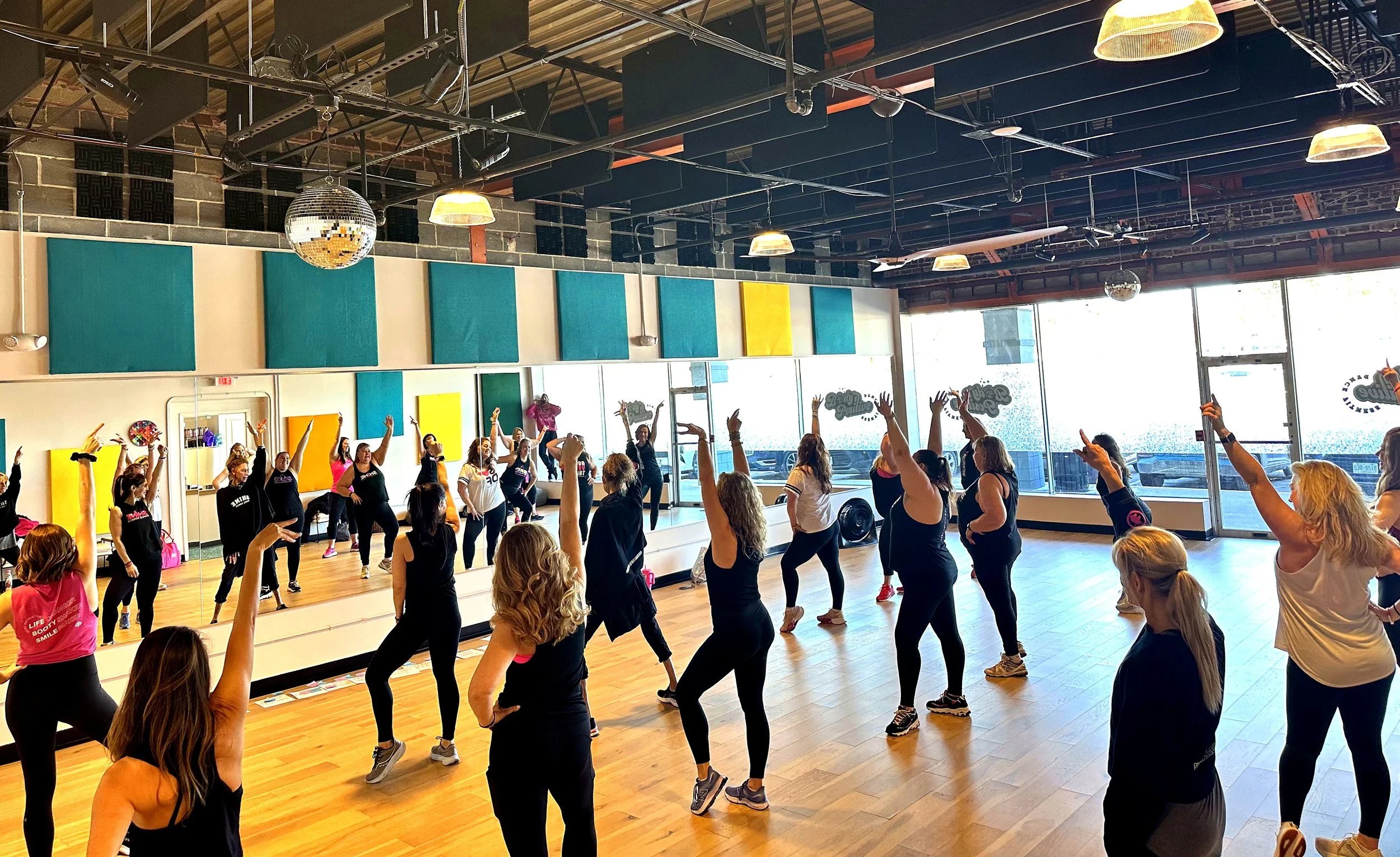 A lively dance fitness class at BPDF