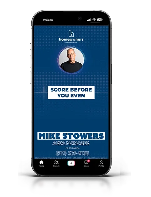 Mike Stowers’ branded video displayed on a phone