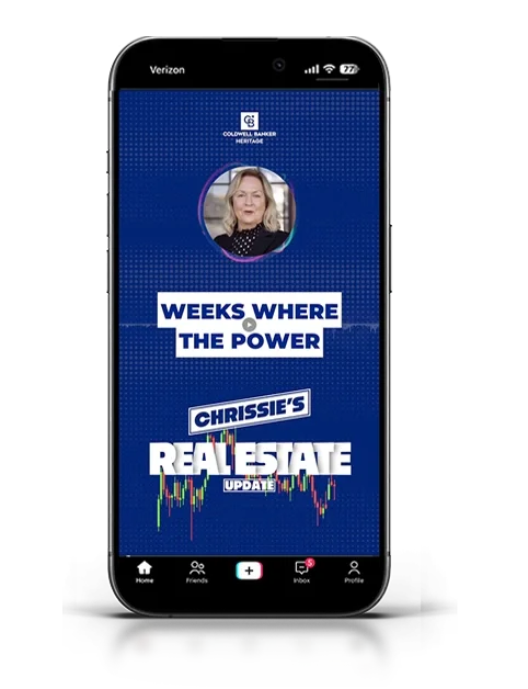 Chrissie’s branded real estate update displayed on a phone