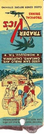 Trader Vic matchbook