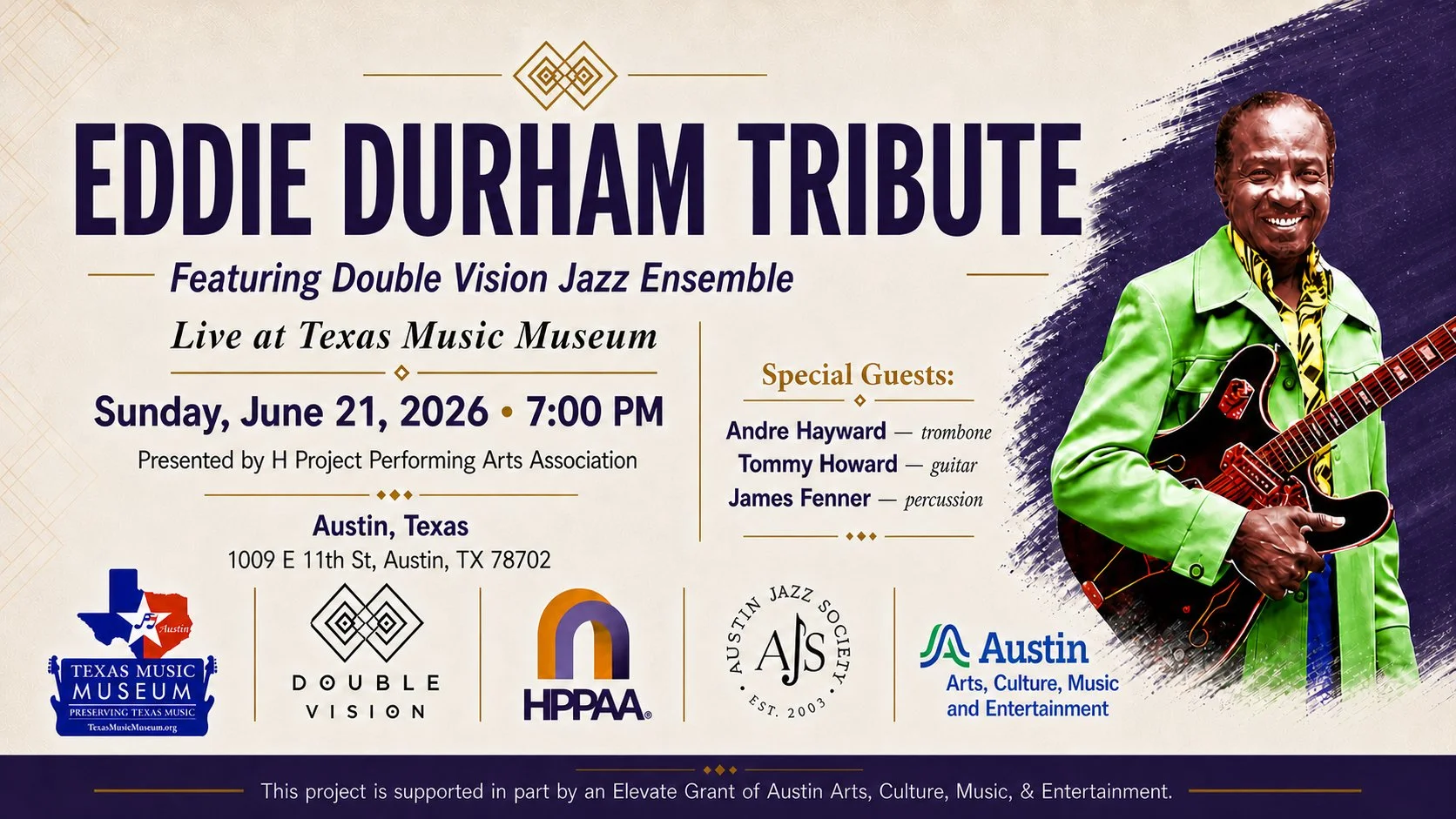 Eddie Durham Tribute featuring Double Vision Jazz Ensemble at Texas Music Museum