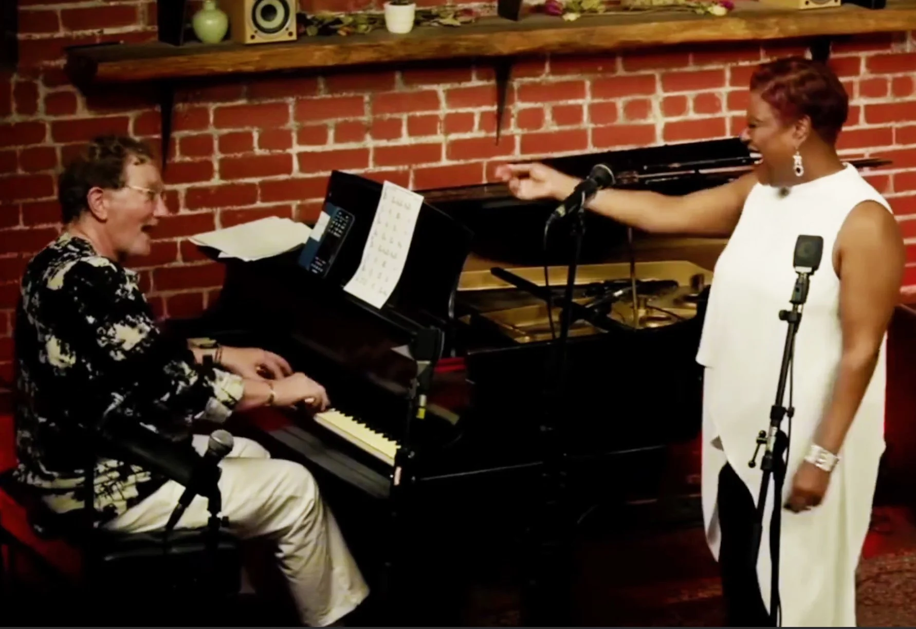 Pam Hart and Hank Hehmsoth performing together