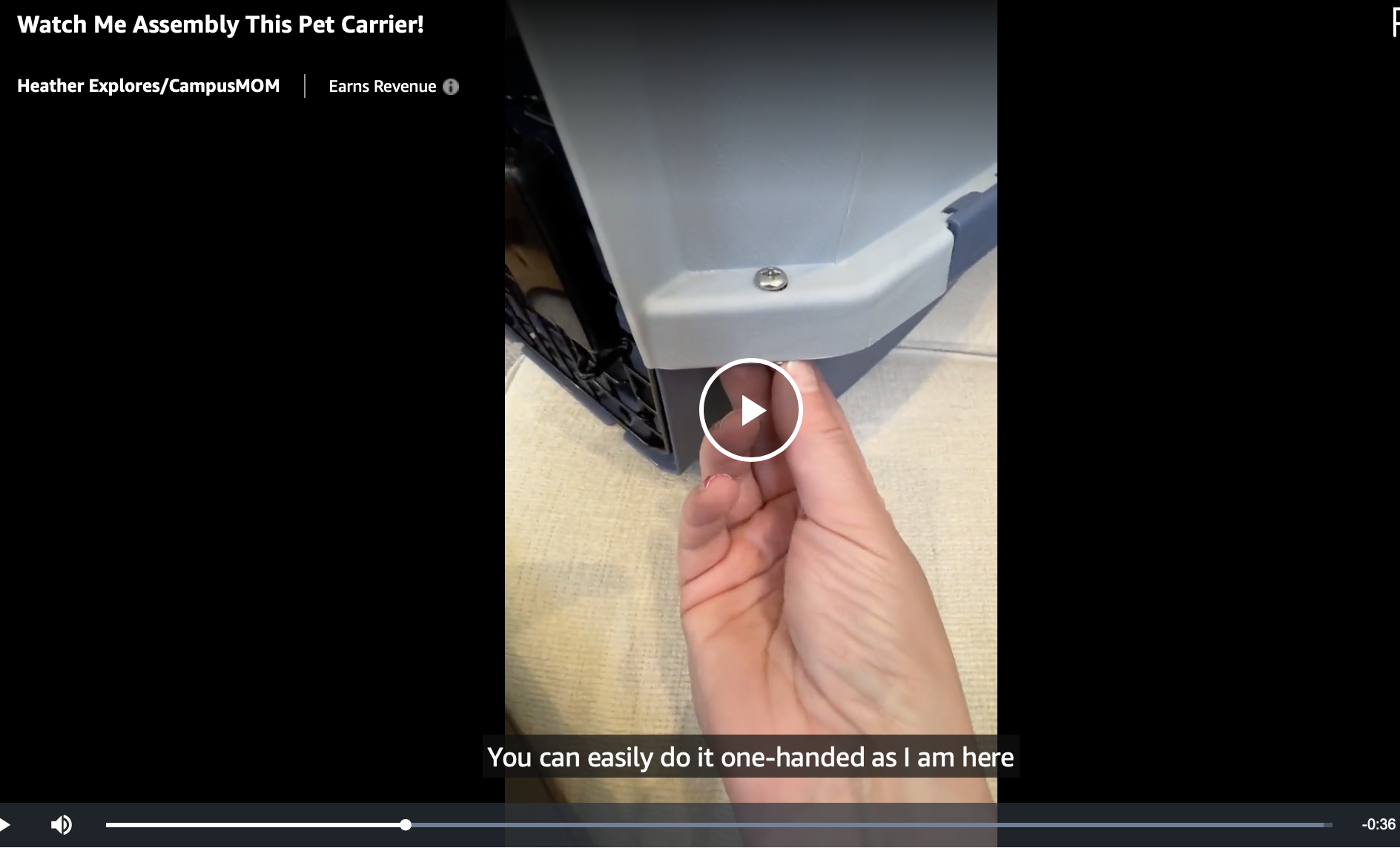 Watch me assemble the cat carrier on Amazon