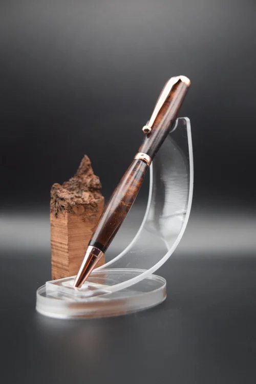 Afzelia Burl and Black Resin Hybrid