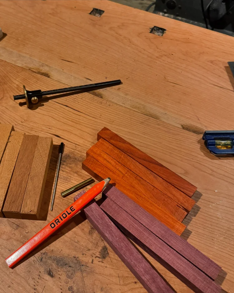 Pen blanks cut and ready to turn