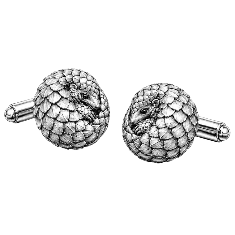 Pangolin-scale cufflinks