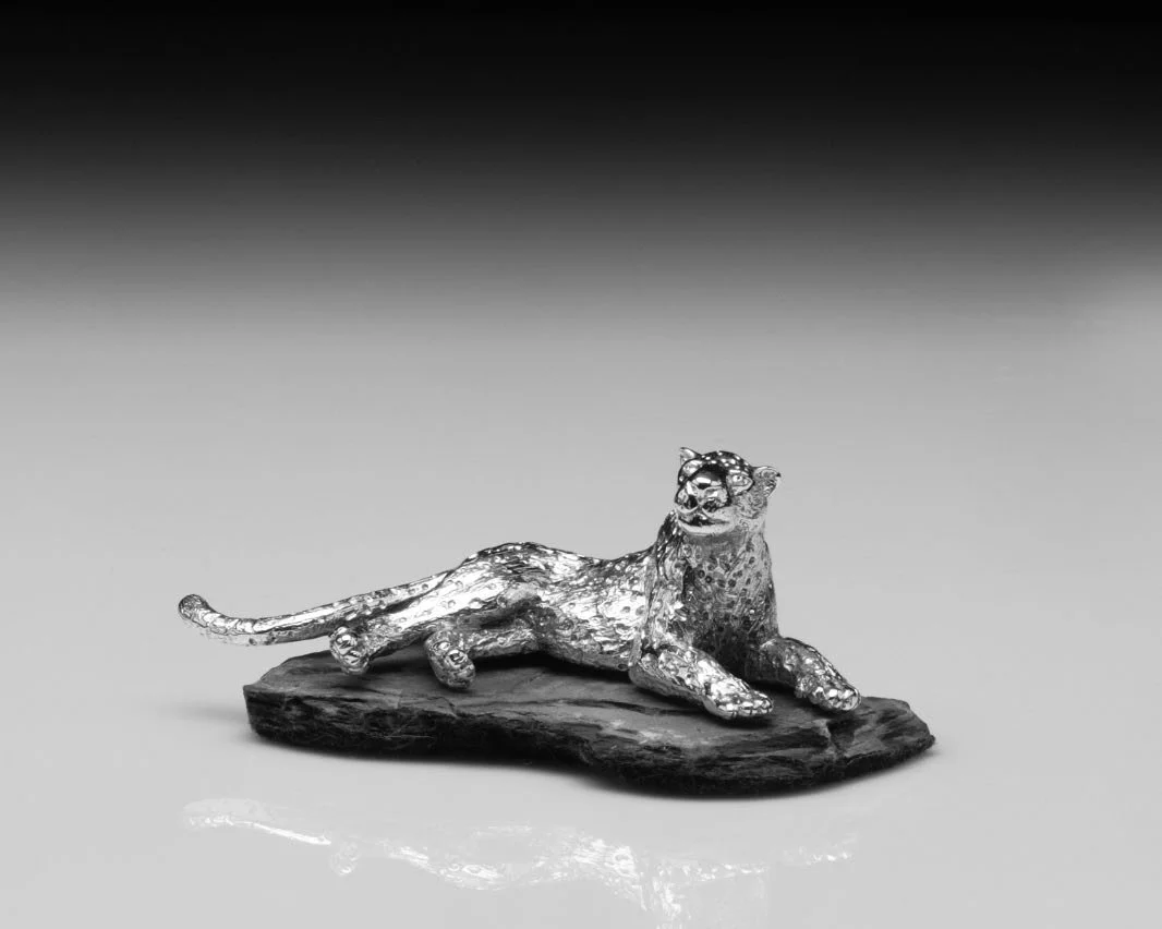 Leopard Sitting Sculpture