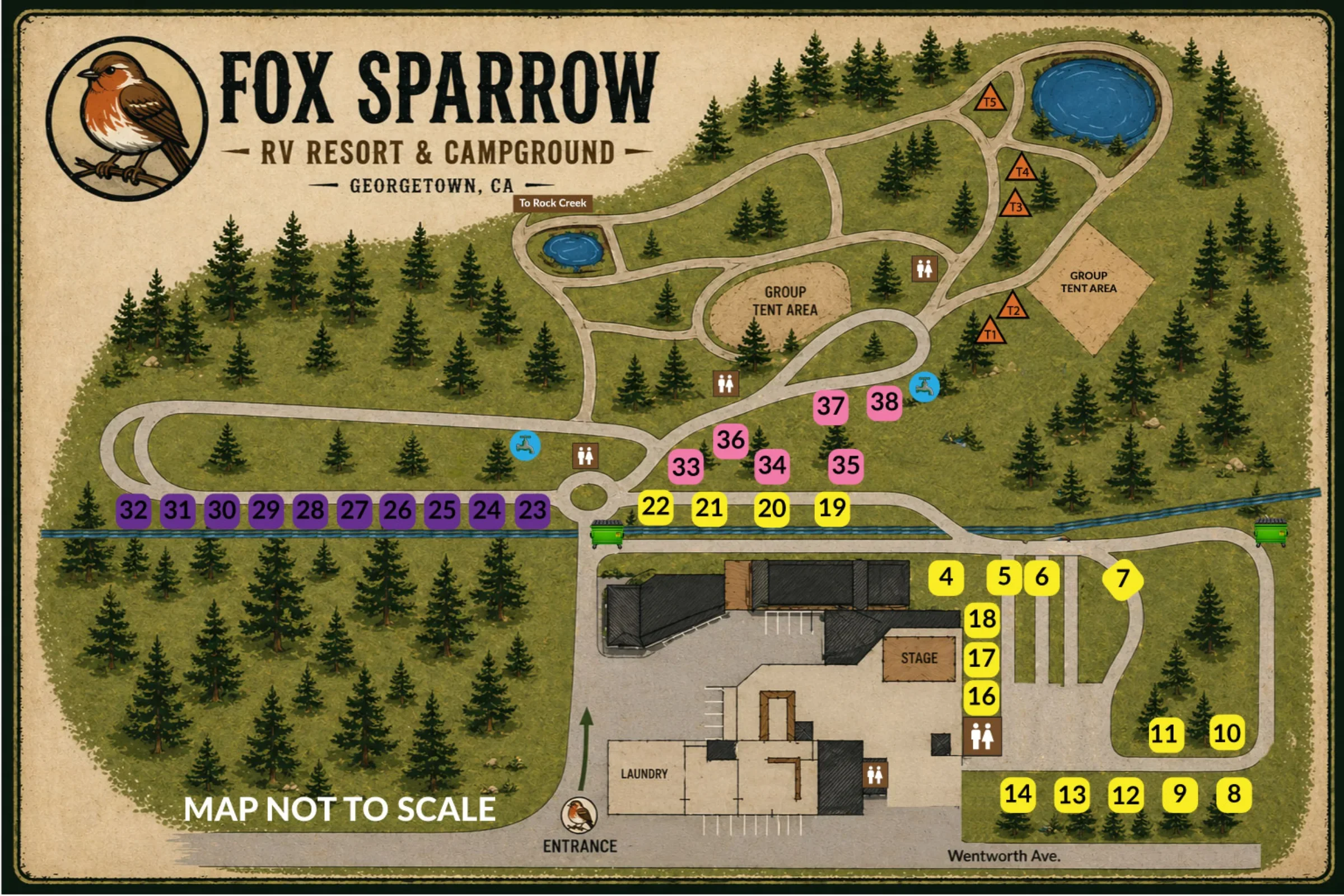 Fox Sparrow park map